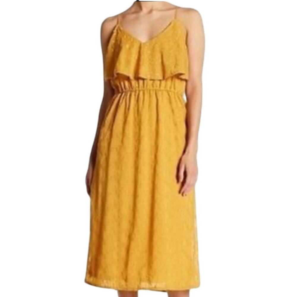 Spirit of Grace yellow midi dress sleeveless XS party garden wedding guest
